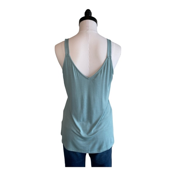 Maurice’s Women’s Aqua Grommet V-Neck Tank Top Size Small - Picture 3 of 8